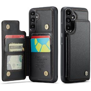 Vinich for Samsung Galaxy A35 Case with Card Holder, RFID Blocking for Samsung A35 Wallet Case for Women Men, Protective Leather Kickstand Flip Phone Cover for Galaxy A35 5G, Purple