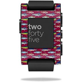 MightySkins Skin Compatible with Pebble Smart Watch – Saltwater Collage | Protective, Durable, and Unique Vinyl Decal wrap Cover | Easy to Apply, Remove, and Change Styles | Made in The USA