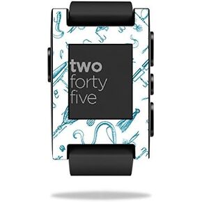 MightySkins Skin Compatible with Pebble Smart Watch – Teal Lures | Protective, Durable, and Unique Vinyl Decal wrap Cover | Easy to Apply, Remove, and Change Styles | Made in The USA