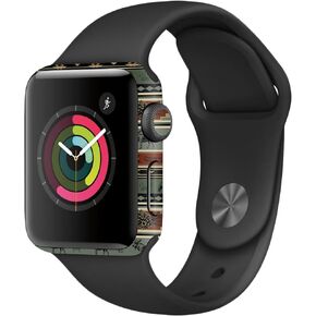 MightySkins Skin Compatible with Apple Watch Series 2 38mm - Cabin Stripes | Protective, Durable, and Unique Vinyl Decal wrap Cover | Easy to Apply, Remove, and Change Styles | Made in The USA