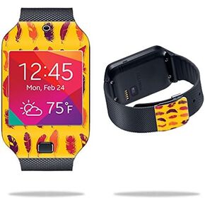 MightySkins Skin Compatible with Samsung Galaxy Gear 2 Neo Watch – Feathers | Protective, Durable, and Unique Vinyl Decal wrap Cover | Easy to Apply, Remove, and Change Styles | Made in The USA