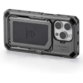 Tilta Khronos Phone Case Compatible with iPhone 15 Pro | Aluminum Build | Use with Accessories for Advanced Mobile Filmmaking (Space Gray)