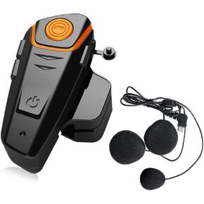 QSPORTPEAK Motorcycle Intercom Bluetooth Helmet Headset, BT-S2 Motorbike Intercom Headphone, 800M Helmet Communication System Kits with Walkie Talkie MP3/GPS & FM Radio for Riding&Skiing, 2-3 Riders