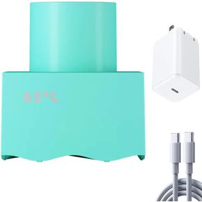 Portable Water Heater, 113℉ Warm Water Dispenser, Travel Water Warmer, Bottle Warmer for Business/Travel/Office, Universal Fit Most Bottled Water Sizes and Types, Dumping Shut-Off, Anti-dry Protection
