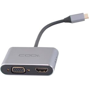 محول عرض CODi 4 في 1 USB-C (HDMI وVGA وUSB-C PD وUSB-A 3.0) in Kuwait