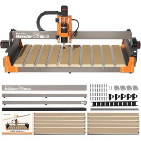 FoxAlien 3S 8040 X-axis Extension Kit with T-slot Hybrid Spoilboard for Masuter 3S CNC Router Machine, for Large Engraving Carving Projects (Extend X-axis to 800mm)