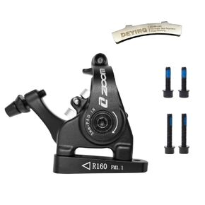 Zoom Dual-Piston Cable Actuated Mechanical Flat Mount Disc Caliper (Front & Rear Black)