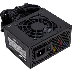 Apevia SFX-AP600W SFX PFC 600W / Micro-ATX, Fixed Cables, Full Range Active PFC 90-264V, Low Noise Desktop Gaming Server SFX Form Factor Computer Power Supply