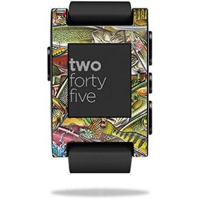 MightySkins Skin Compatible with Pebble Smart Watch – Fish Puzzle | Protective, Durable, and Unique Vinyl Decal wrap Cover | Easy to Apply, Remove, and Change Styles | Made in The USA