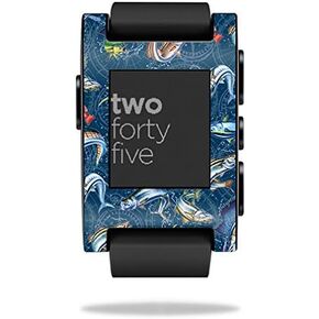 MightySkins Skin Compatible with Pebble Smart Watch – Saltwater Compass | Protective, Durable, and Unique Vinyl Decal wrap Cover | Easy to Apply, Remove, and Change Styles | Made in The USA
