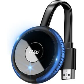 AIMIBO 4K Wireless Display Adapter - Real Plug & Play, 2.4G & 5G HDMI Wireless Display Dongle for iOS Android Windows MacOS Phone Tablet Laptop to HDTV Monitor Projector, Support Airplay DLNA Miracast