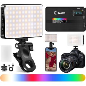 SAKER Selfie Light|120RGB|2500K-9000K|120Pcs High Brightness LED|RGB Lights for Photography|Video Recording|Influencer Camera Light for Phone|Perfect for Content Creator Essentials