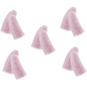 CHILDWEET Thumb Sleeves Mobile Gaming Finger Covers 10pcs Game Finger Cot Finger Caps Gaming Sleeve Pink Carbon Fiber Profession Grip Gaming Finger Sleeve Touch Screen
