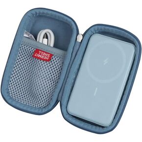 حقيبة سفر صلبة من Hermitshell لبطارية Anker 633 المغناطيسية (MagGo)، شاحن محمول لاسلكي مغناطيسي قابل للطي بقدرة 10,000 مللي أمبير في الساعة (أزرق)