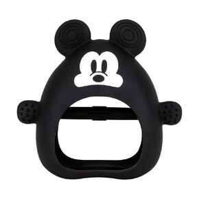 Bumkins Disney Baby Silicone Undroppable Teething Mitt, Freezer Toy Teether Keys, Soft Flexible Platinum Silicone Pacifier to Chew, Cool Teether Gum Relief, Essentials Babies 3 Months, Mickey Mouse