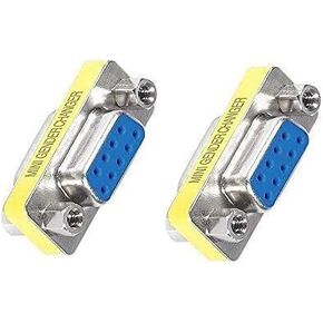 OGC DB9 Serial Port 9 Pin Female to Female Mini Gender Changer RS232 - 2 Pack (Female / Female)