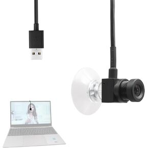 Middle Screen Webcam 1080P with Suction Cup, 2MP CMOS 80 Degree Web Camera, Improve Eye Contact in Video Conferences
