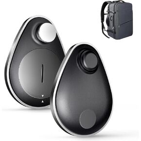 Utag Hidden GPS Tracker 2 Pack,Tracker Works with Apple Find My (iOS only),Lost Mode,Suitable for Backpack,Phone,and More,Water Resistant Black