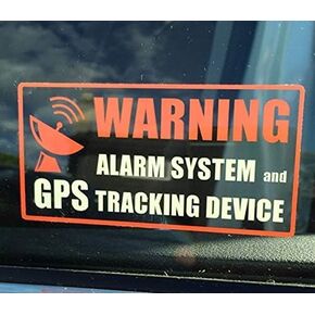 Front Self Adhesive Clear Vinyl Outdoor/Indoor (4 Pack) 4" x 2" Vehicle Car Window Alarm System GPS Tracking Device Safety Warning Security Alert Sticker Decals