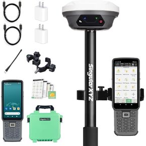 E1 GNSS IMU RTK GPS Surveying Equipment Rover Receiver Rtk Gnss Handheld Collector and Survey Software, 1408 Channels, 1cm Accuracy, 5km Distance