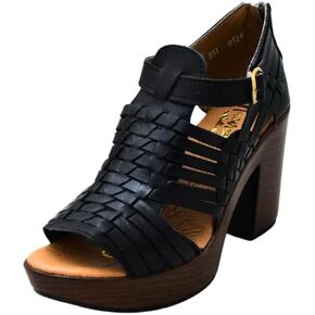 Macarena Collection Women's Flatform Wedge Casual Sandal Huarache Colorful Leather Mexican Style Color MultiColors 351