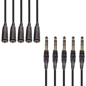 كابل تمديد سماعة الرأس AxcessAbles TRSF18-TRSM14 1/8 بوصة (3.5 مم) TRS أنثى إلى 1/4 بوصة (6.35 مم) TRS ذكر (10 أقدام) 5 عبوات in Kuwait