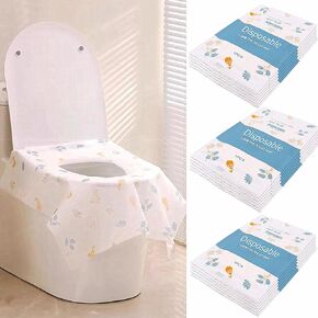Disposable Toilet Seat Cover, Extra Large Toilet Seat Covers Disposable for Toddlers & Adults, Individually Wrapped Cute Toilet Seat Covers Travel Pack Paper Potty Training Liners for Kids (18 Packs)