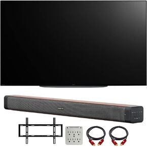 Sony XR48A90K Bravia XR A90K 48" 4K HDR OLED Smart TV (2022) Bundle with Deco Home 60W 2.0 Channel Soundbar, 37"-100" TV Wall Mount Bracket Bundle and 6-Outlet Surge Adapter