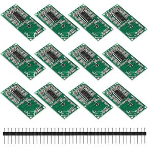 12PCS RCWL-0516 Motion Detection Sensor, Microwave Radar Sensor, Switch Module, for Arduino ESP8266 Nodemcu Wemos, for Raspberry PI, for Human Rat Cat Detector, Detection Distance 5-7m