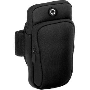 PATIKIL Phone Arm Band for Running, Running Phone Carrier Armband Cell Phone Holder for Runners Black