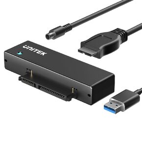 Unitek M.2 NVME SATA SSD Enclosure 10Gbps NVMe PCI-E M.2 SSD Case 2.5" /3.5" SATA Tool Free Solid State External Adapter Support UASP Trim for M and B&M Keys NVME SSDs Any Size 2230/2242 /2260/2280