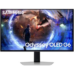 SAMSUNG 32-Inch Odyssey OLED G8 (G80SD) Series 4K UHD Smart Gaming Monitor, 240Hz 0.03ms, Glare-Free Display, Gaming Hub, Adjustable Sleek Metal Design, LS32DG802SNXZA, 2024 (Renewed), Silver
