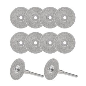 uxcell 10pcs 22mm Diamond Coated Rotary Cut Off Grinding Wheel Discs W 1/8" Mandrel