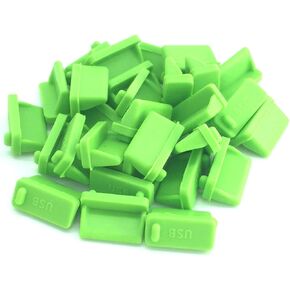 SpeedDa Rubber USB A Type Female Anti Dust Cover Protector Plugs Stopper Cover 26 Pcs Green