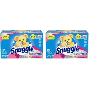 Snuggle Plus SuperFresh Fabric Softener Dryer Sheets with Static Control and Odor Eliminating Technology, Original, 200 Count