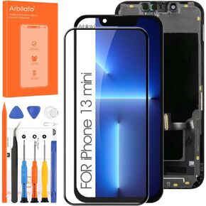 Not Original Screen for iPhone 13 Mini Screen Replacement for iPhone A2628 LCD Screen A2481,A2626,A2629,A2630 3D Touch Display Digitizer Assembly Repair Parts（Black）