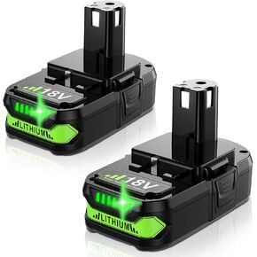 NEW Upgraded 3.5Ah 18V Battery for Ryobi 18V Battery Lithium-ion Battery for Ryobi 18V ONEPLUS Battery P102 P108 P189 P190 P197 P100 P107 for 18V Ryobi Battery Replacement Cordless Tool Battery 2PACK