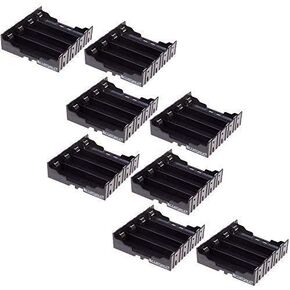 BCP 8pcs Plastic Li-ion DIY Battery Case Holder for 4x3.7V 18650 Batteries