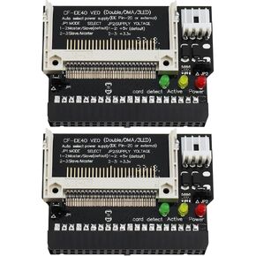 ECSiNG 2pcs CF to IDE Adapter Card 40 Pin Compact Flash CF Card 40 Pin IDE Hard Drive Converter Card IDE Female Expansion Card for Notebooks Industrial Devices