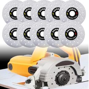 4in Porous Widened Cutting Blade for Stone Ceramic, Ceramic Tile and Rock Slab Cutting and Grinding Disc,Diamond Tile Cutting Grinding Wheel Disc for Angle Grinder (3 Pcs)