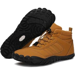 Barefoot Shoes Mens Womens Winter Warm Wide Toe Box Minimalist Zero Drop Outdoor Sole High-top Walking Shoes Snow Boots