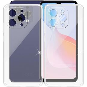 for Doogee N55 Pro (6.56") Case, Shockproof Protective Clear Case Soft Silicone Bumper Shell 2 Transparent Flexible Rubber Phone Protective Cases TPU Cover