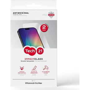 Tech21 Impact Glass Screen Protector for iPhone 15 Pro Max - Pack of 2