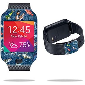 MightySkins Skin Compatible with Samsung Galaxy Gear 2 Neo Watch – Saltwater Compass | Protective, Durable, and Unique Vinyl wrap Cover | Easy to Apply, Remove, and Change Styles | Made in The USA