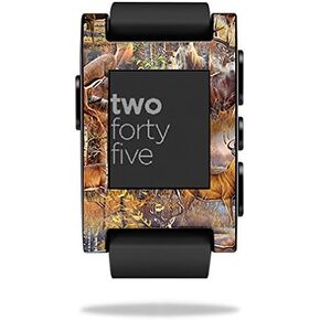 MightySkins Skin Compatible with Pebble Smart Watch – Deer Pattern | Protective, Durable, and Unique Vinyl Decal wrap Cover | Easy to Apply, Remove, and Change Styles | Made in The USA