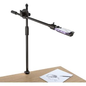 Overhead Phone Mount,Overhead Camera Mount Stand with 360° Ballhead, Webcam Stand, for YouTube Video Recording Zoom Meetings Vlogging TikTok Live Streams Cooking Nail Art