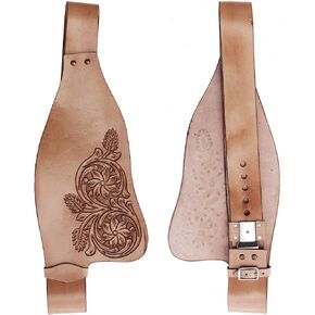 Horse Western Adult Tooled Leather Replacement Saddle Fender Pair 5224