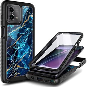 NZND مصمم لجراب Motorola Moto G Stylus 5G (2023) مع [واقي شاشة مدمج]، [تم اختبار السقوط من الدرجة العسكرية بطول 16FT] غطاء حماية كامل الجسم مضاد للصدمات (ياقوتي) in Kuwait