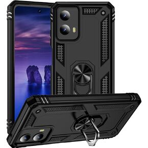 for Moto G Play 2024 5G/G 5G 2024 case in car Functions, Metal Ring Bracket, All-Round Anti Drop Armor, TPU+PC Material for Moto G Play 2024 5G/G 5G 2024 (Black)