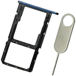 Single SIM Card SD Card Tray Replacement for Motorola Moto G7 Power/G7 Supra/G7 Optimo Maxx XT1955-5 XT1955DL (Blue)